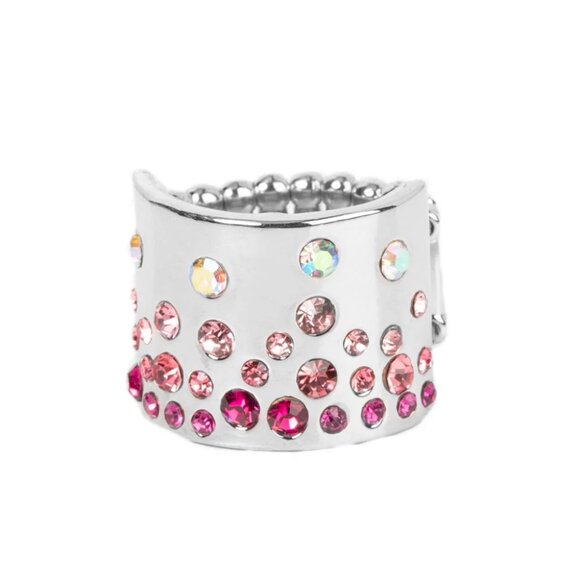 Paparazzi Jewelry Accessories - Sizzling Sultry - Pink Ring - Vintage - Picture 2 of 4